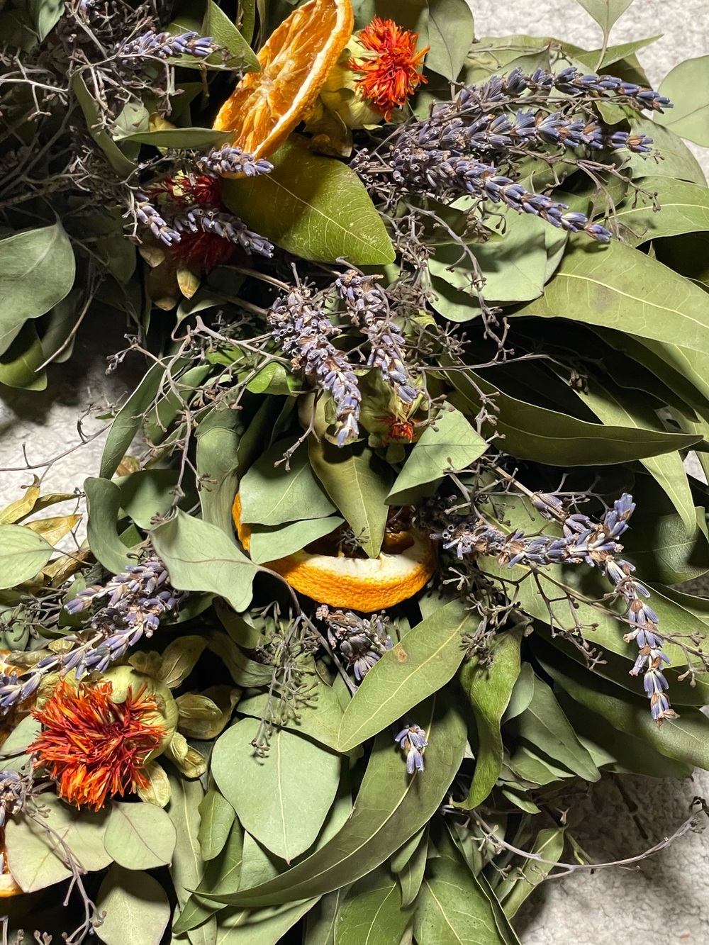 Handcrafted Eucalyptus, Lavender & Dried Citrus Wreath - 18” - Picture 10 of 11